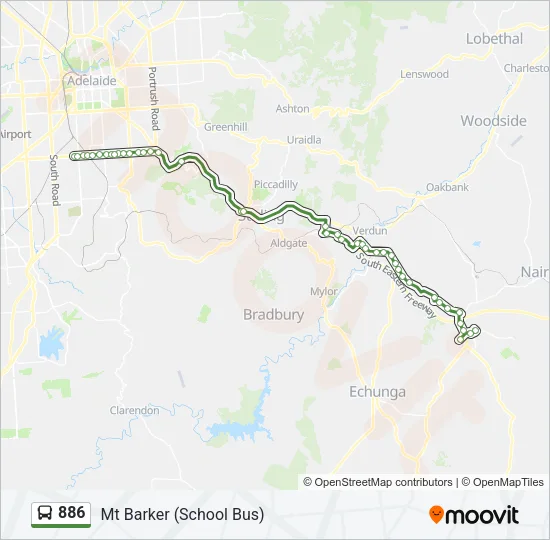 886 Bus Line Map