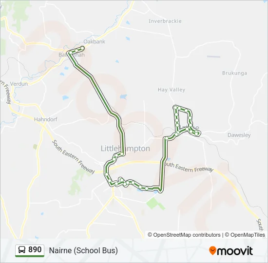 890 Bus Line Map
