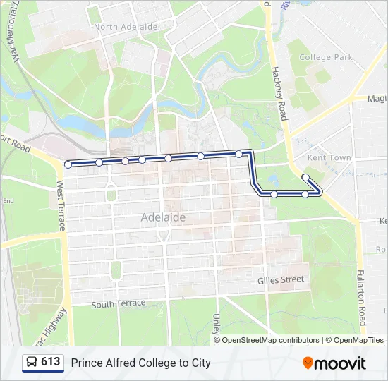 613 Bus Line Map