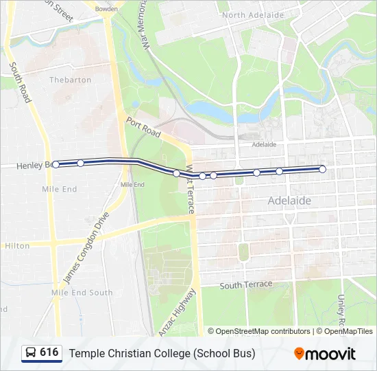 616 Bus Line Map