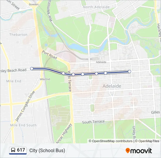 617 Bus Line Map