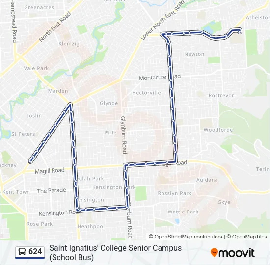 624 Bus Line Map