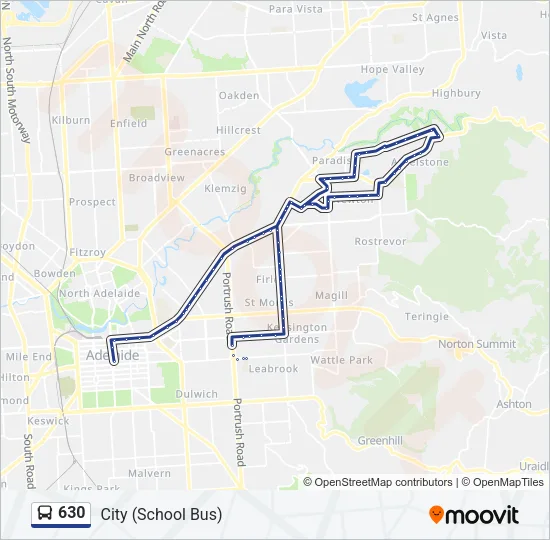 630 Bus Line Map
