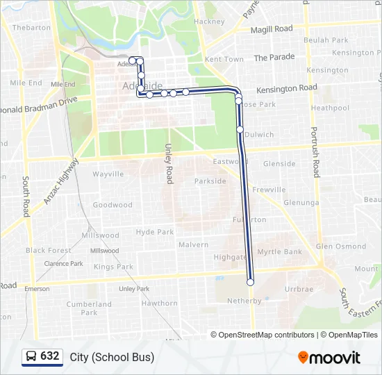 632 Bus Line Map
