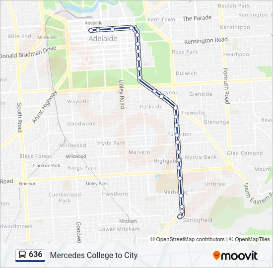 636 Bus Line Map