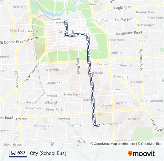 637 Bus Line Map
