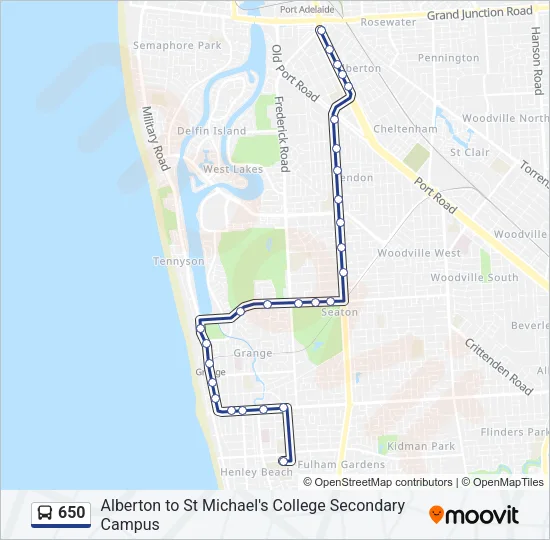 650 Bus Line Map