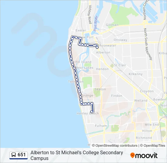 651 Bus Line Map