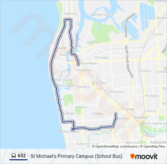 652 Bus Line Map