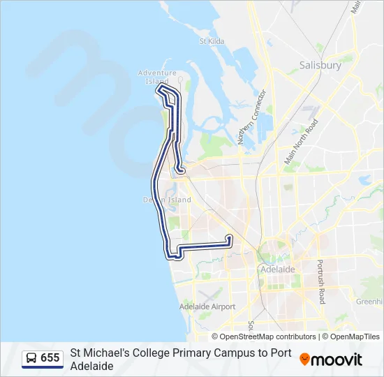 655 Bus Line Map