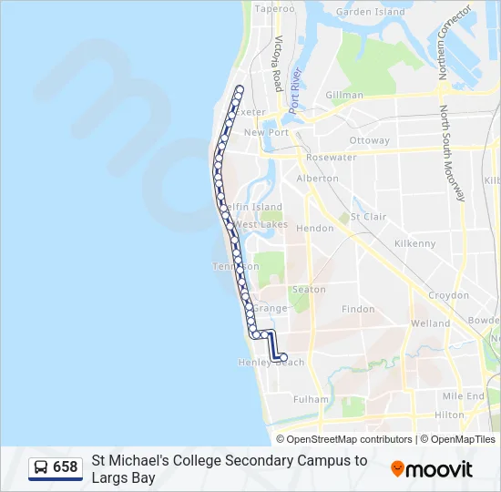 658 Bus Line Map