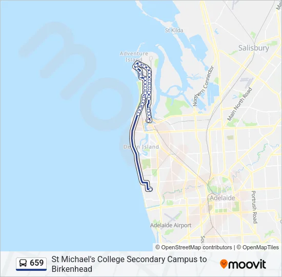 659 Bus Line Map