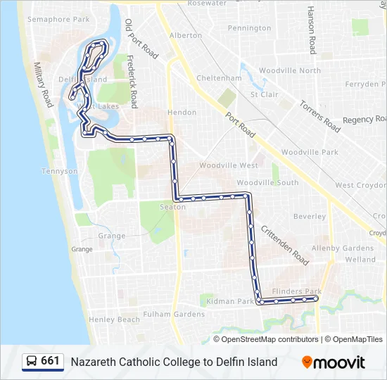 661 Bus Line Map