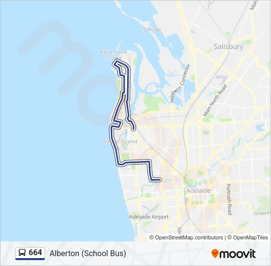 664 Bus Line Map