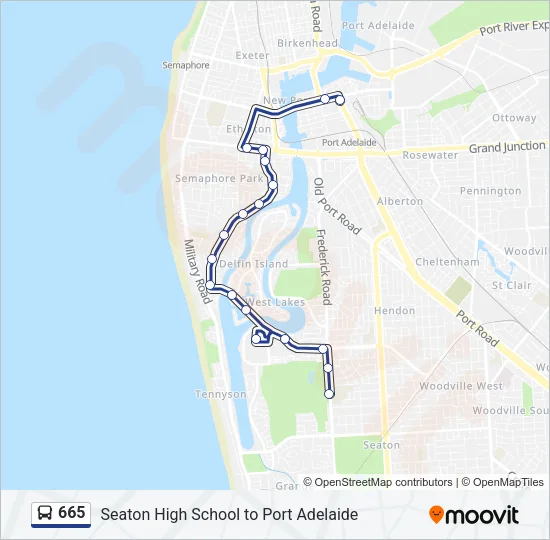 665 Bus Line Map