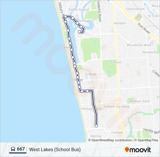 667 Bus Line Map