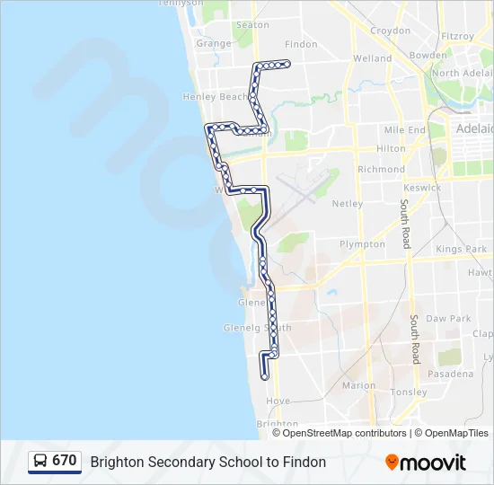 670 Bus Line Map
