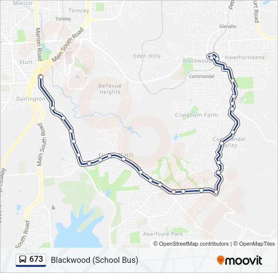 673 Bus Line Map