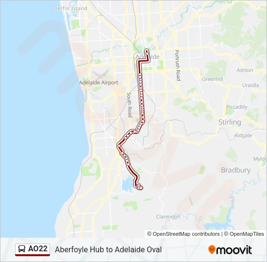 AO22 Bus Line Map
