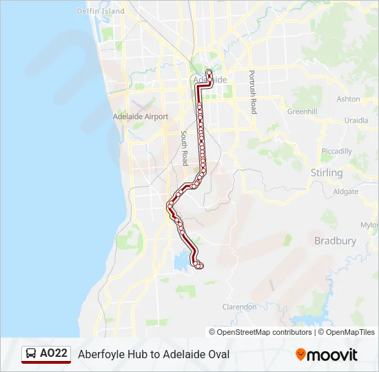 AO22 Bus Line Map