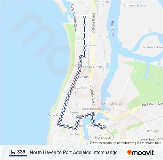 333 Bus Line Map