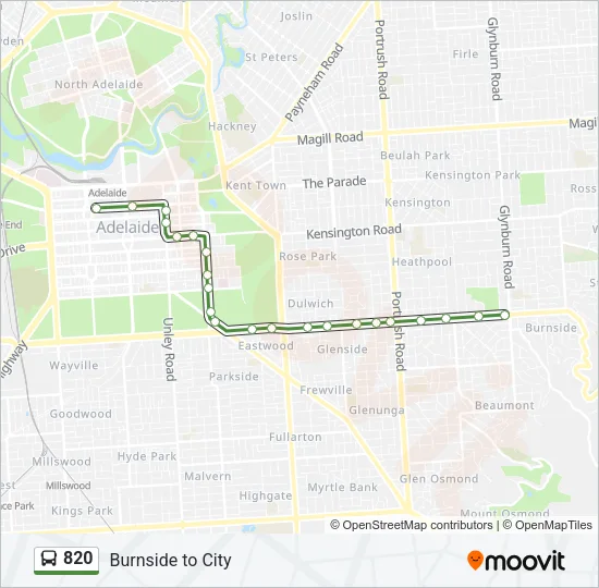 820 Bus Line Map