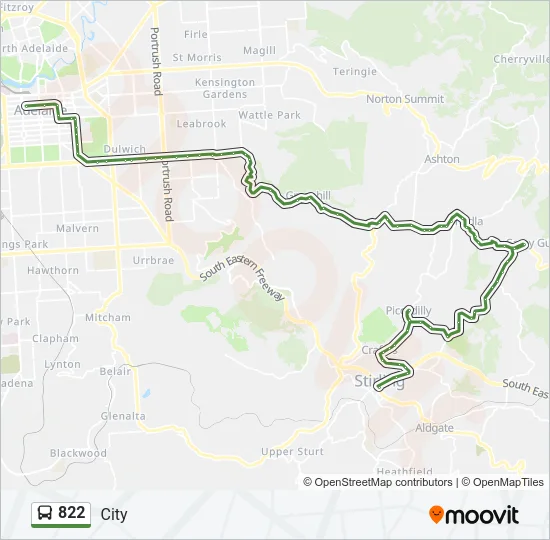 822 Bus Line Map