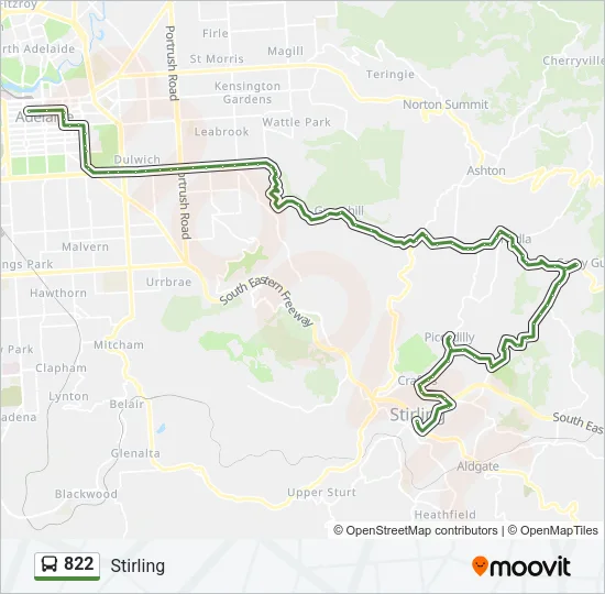 822 Bus Line Map