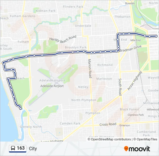 163 Bus Line Map