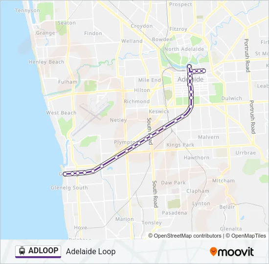 ADLOOP Light Rail Line Map