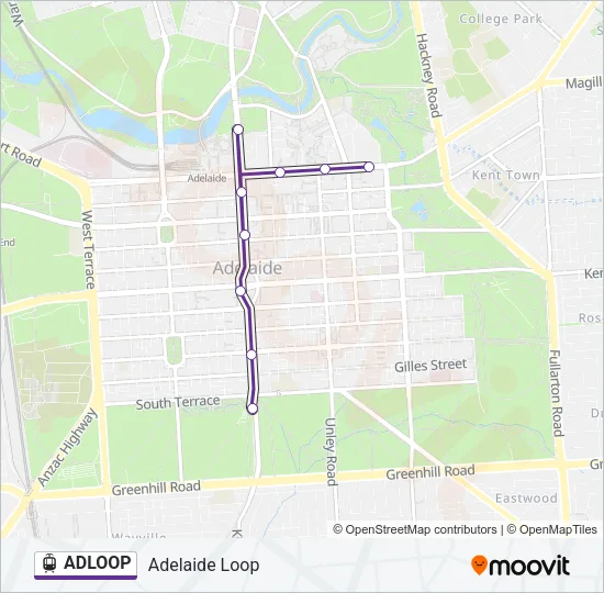 ADLOOP Light Rail Line Map