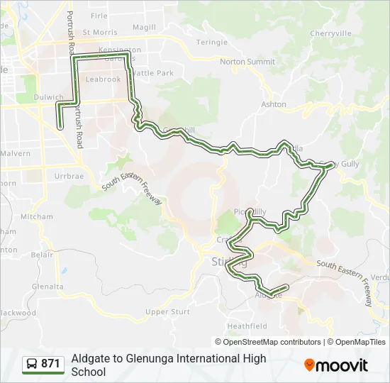 871 Bus Line Map
