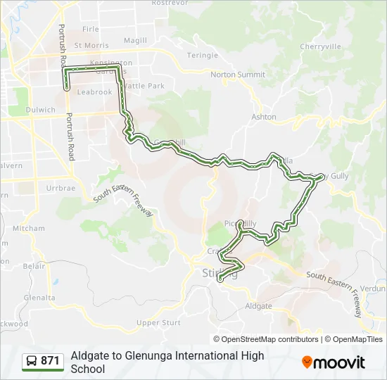 871 Bus Line Map