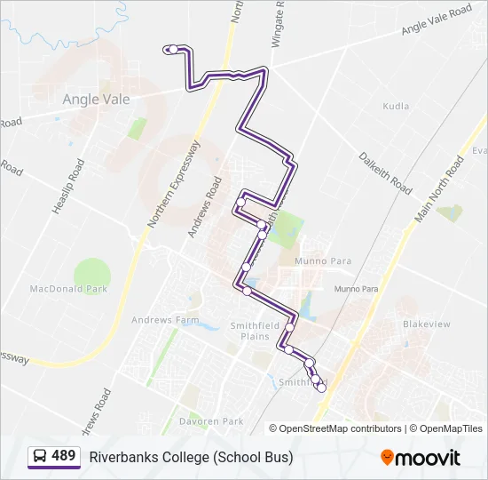 489 Bus Line Map