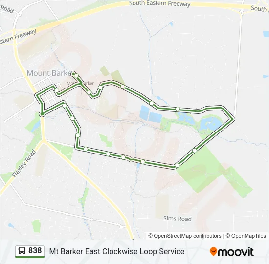838 Bus Line Map