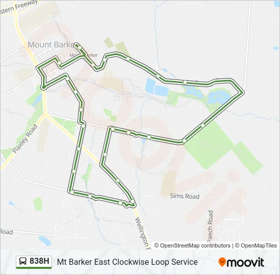 838H Bus Line Map