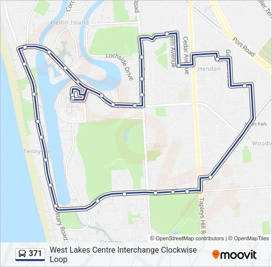 371 Bus Line Map