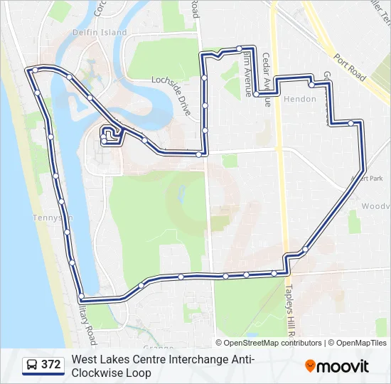 372 Bus Line Map