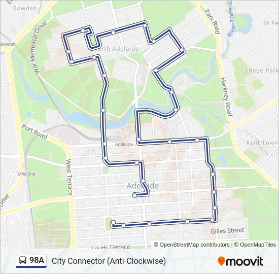 98A Bus Line Map