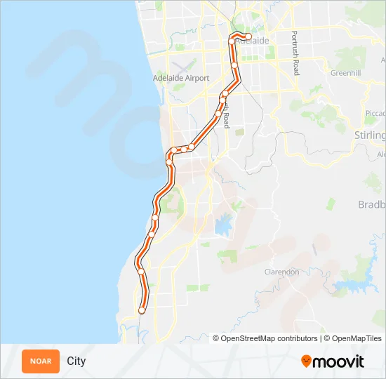 NOAR Train Line Map