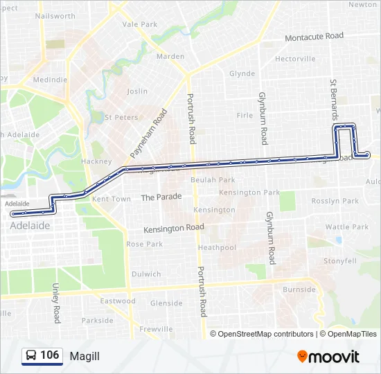 106 Bus Line Map