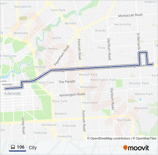 106 Bus Line Map