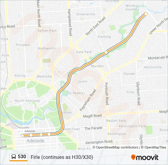 530 Bus Line Map