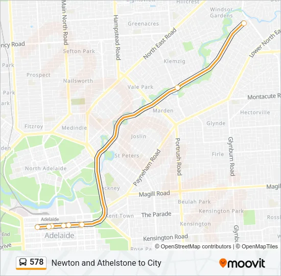 578 Bus Line Map