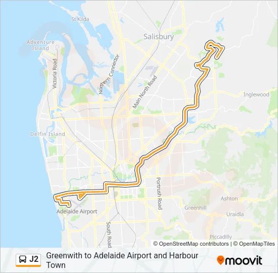 J2 Bus Line Map