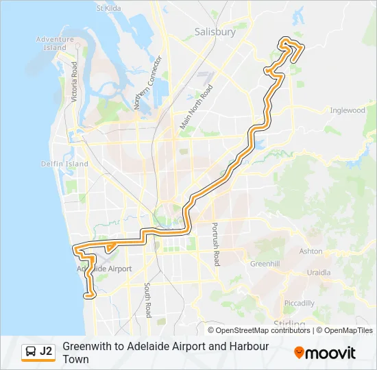 J2 Bus Line Map