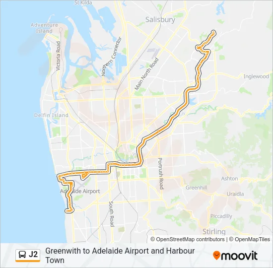 J2 Bus Line Map