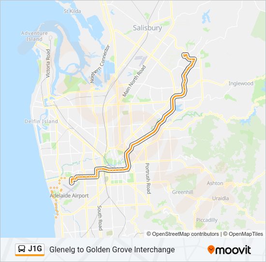 J1G Bus Line Map