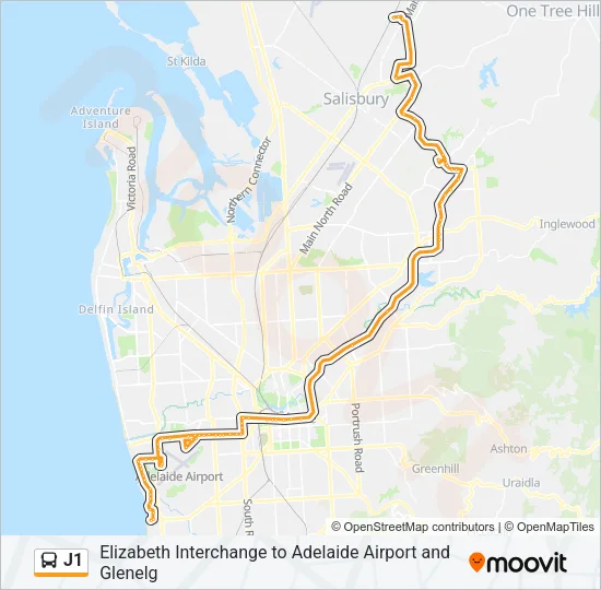 J1 Bus Line Map
