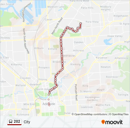 202 Bus Line Map